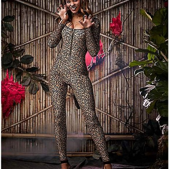 Spirit Halloween Adult Cheetah Catsuit Costume - Picture 1 of 9